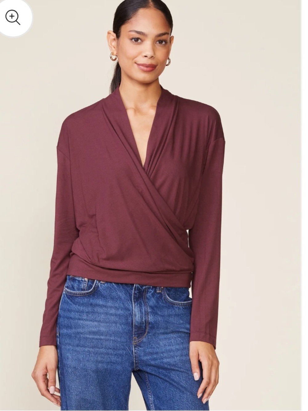 41 Hawthorn Henri Surplus Wrap Ruched Knot Top V-Neck Size 2X NEW